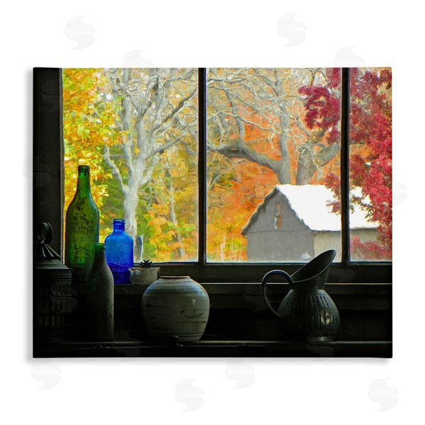 stupell industries Graffi*tee Studios | Fall Foliage in Window Wall Art