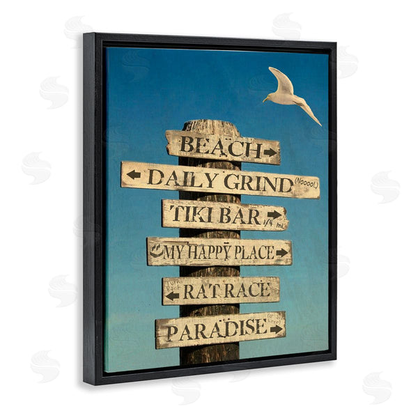Stupell Industries Graffi*tee Studios | Funny Beach Directions Sign Wall Art