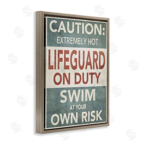 Stupell Industries Graffi*tee Studios | Funny Swim At Own Risk Wall Art