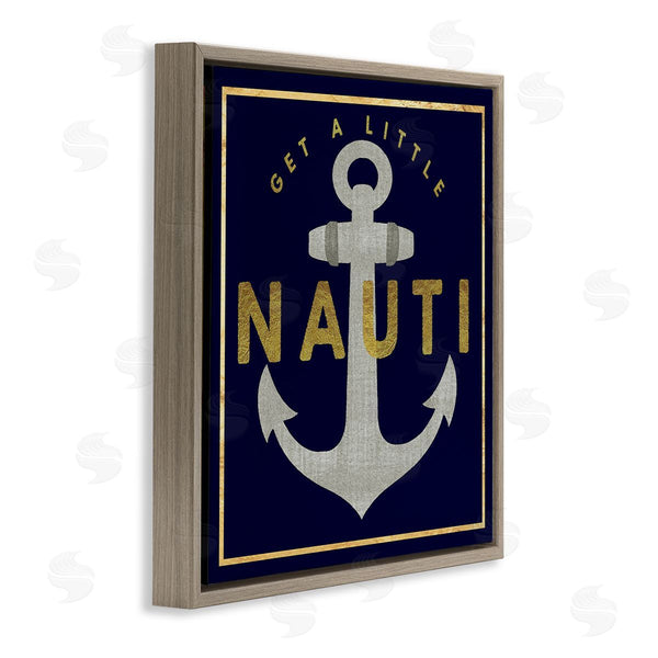 Stupell Industries Graffi*tee Studios | Get Nauti Witty Nautical Anchor Phrase Typography Wall Art