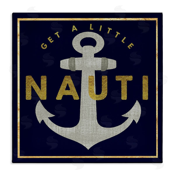 stupell industries Graffi*tee Studios | Get Nauti Witty Nautical Anchor Phrase Typography Wall Art