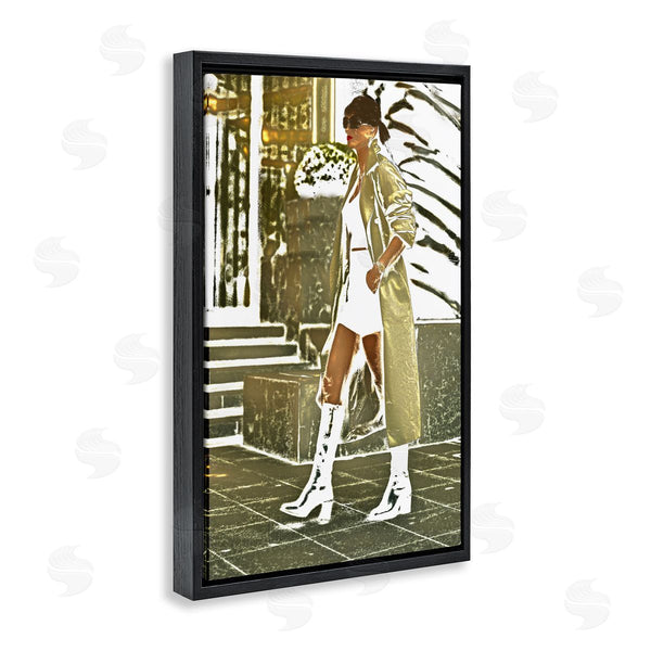 Stupell Industries Graffi*tee Studios | Girl In Gold Trenchcoat