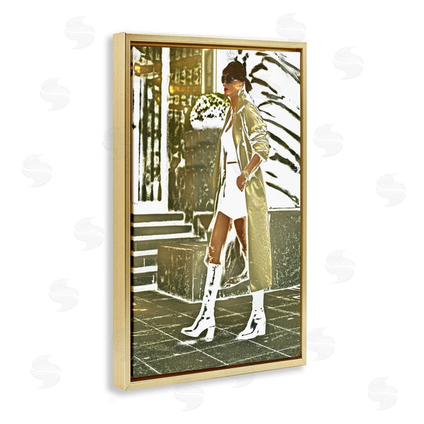 Stupell Industries Graffi*tee Studios | Girl In Gold Trenchcoat