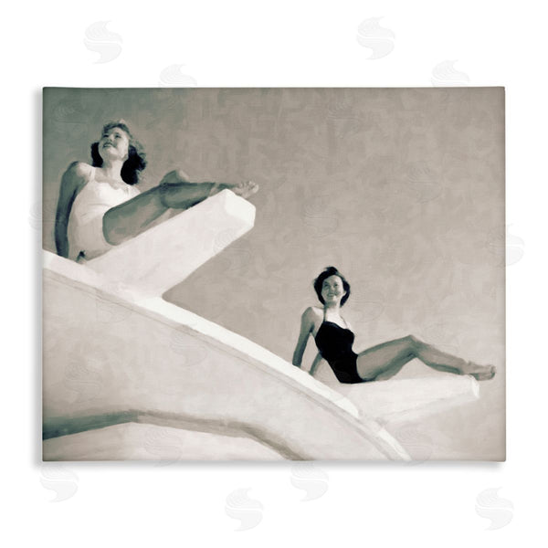 stupell industries Graffi*tee Studios | Girls on Diving Boards Wall Art