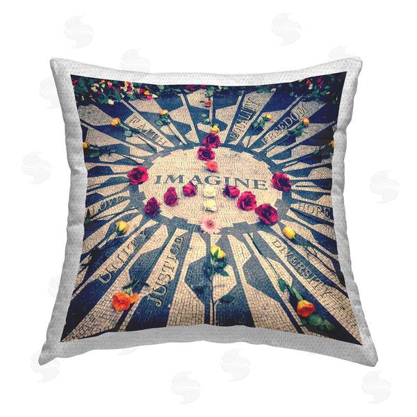 Stupell Industries Graffi*tee Studios | Imagine Peace Symbol Printed Throw Pillow