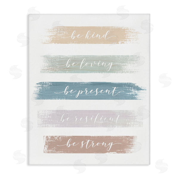 stupell industries Graffi*tee Studios | Inspiring Brush Stroke Phrases Be Strong Pastels Wall Art