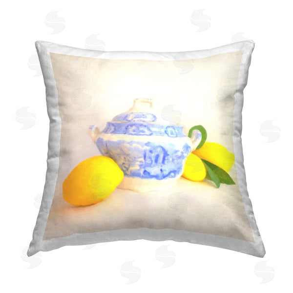 stupell industries Graffi*tee Studios | Kitchen Lemon Still Life Printed Throw Pillow