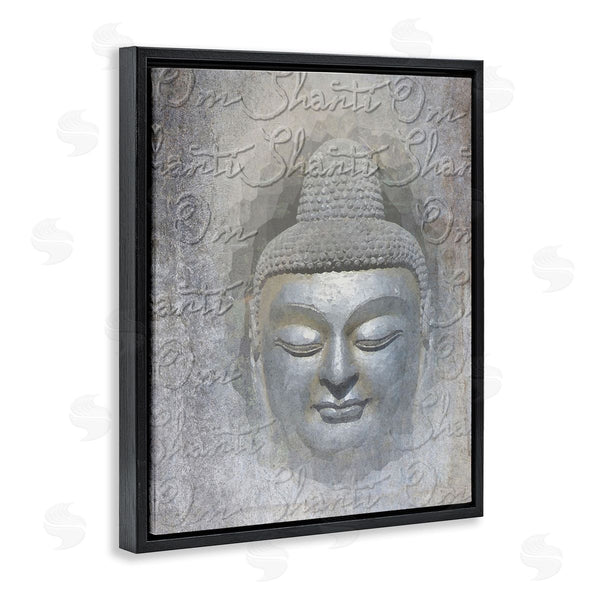 Stupell Industries Graffi*tee Studios | Layered Buddha Spiritual Words Script Om Shanti Mantra Wall Art