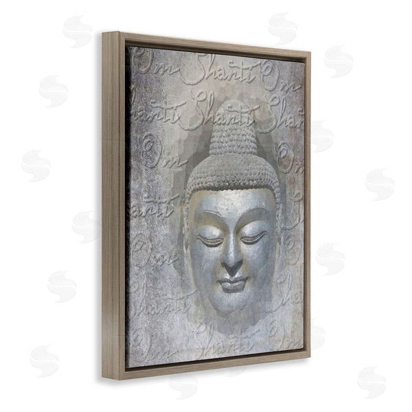 Stupell Industries Graffi*tee Studios | Layered Buddha Spiritual Words Script Om Shanti Mantra Wall Art