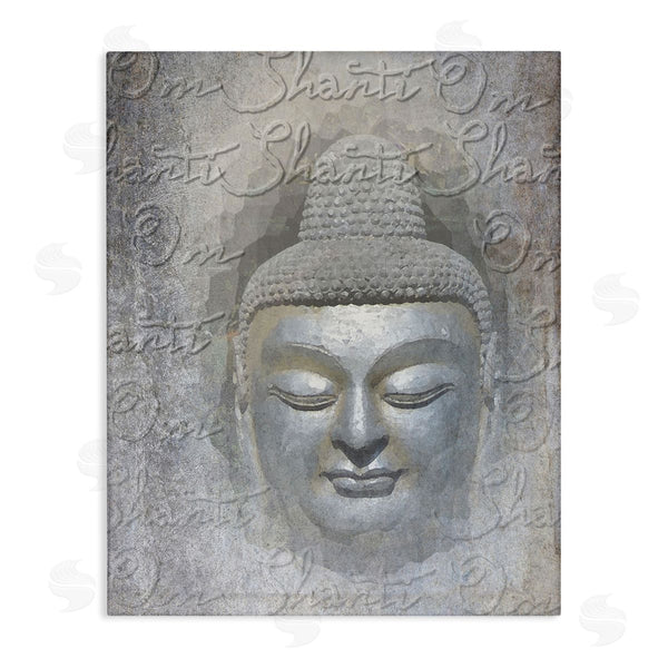 stupell industries Graffi*tee Studios | Layered Buddha Spiritual Words Script Om Shanti Mantra Wall Art
