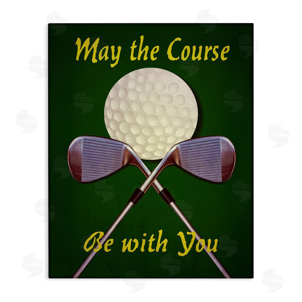 stupell industries Graffi*tee Studios | May Course Be With You Fun Sports Golf Clubs Wall Art