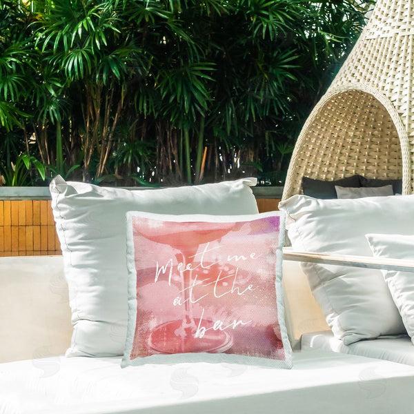 Stupell Industries Graffi*tee Studios | Meet Me At Bar Martini Printed Throw Pillow