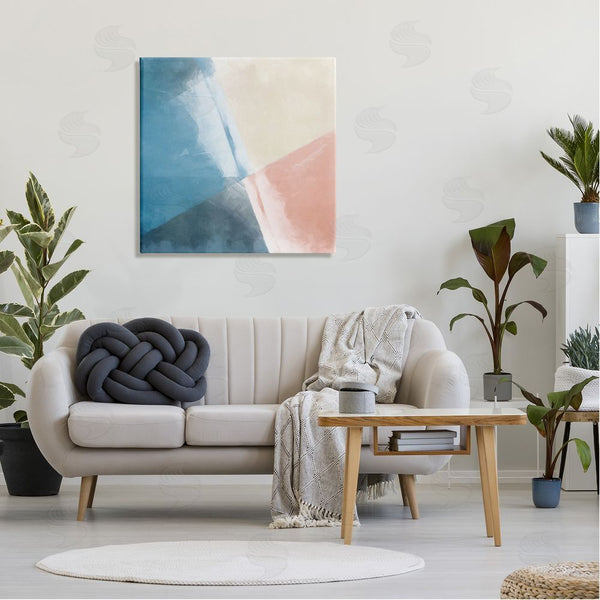 Stupell Industries Graffi*tee Studios | Modern Angled Shapes Pale Pink Blue Design Wall Art