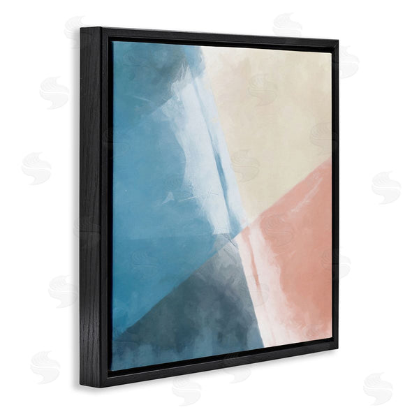 Stupell Industries Graffi*tee Studios | Modern Angled Shapes Pale Pink Blue Design Wall Art