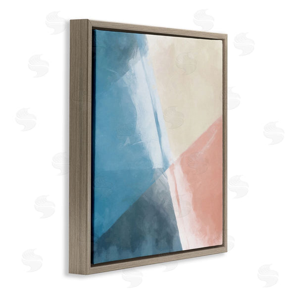 Stupell Industries Graffi*tee Studios | Modern Angled Shapes Pale Pink Blue Design Wall Art