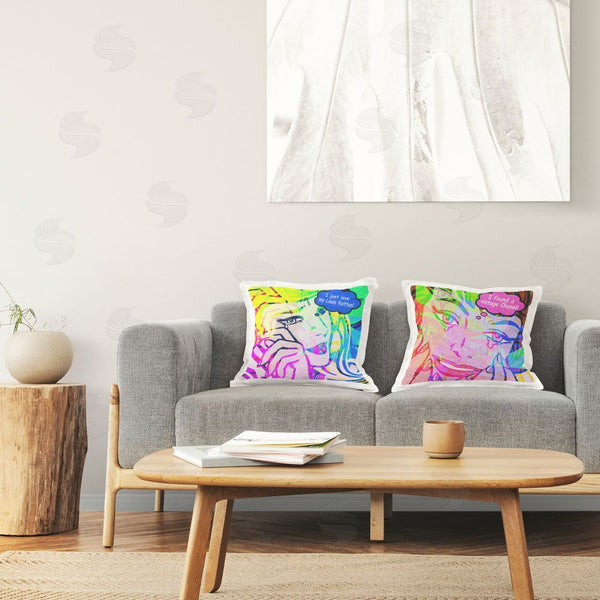 Stupell Industries Graffi*tee Studios | Modern Comic Fashion Girls Printed Throw Pillow Set
