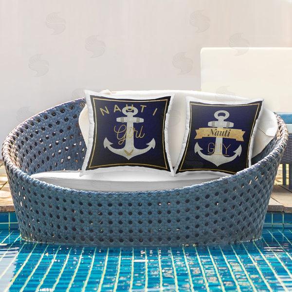 Stupell Industries Graffi*tee Studios | Nauti Girl & Guy Printed Throw Pillow Set