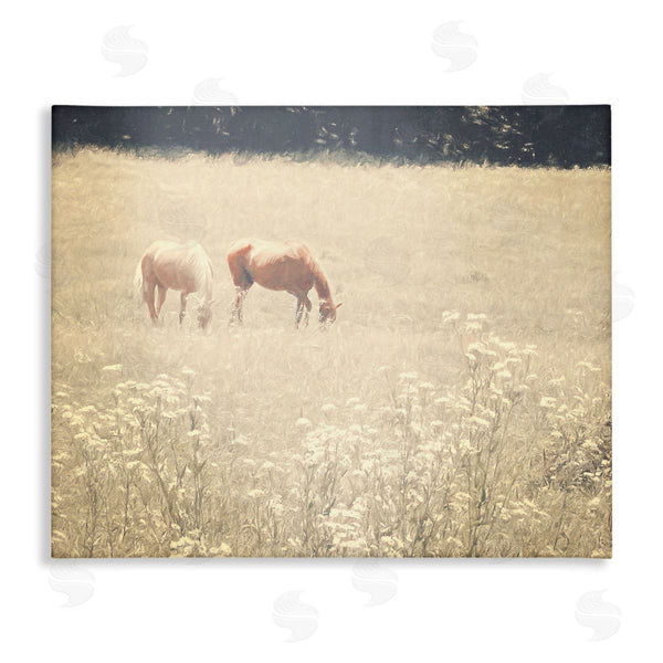 stupell industries Graffi*tee Studios | Pair of Horses Grazing Wall Art