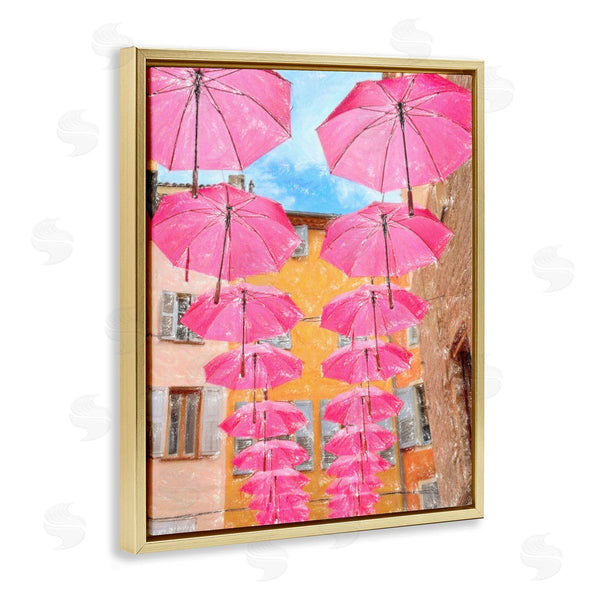 Stupell Industries Graffi*tee Studios | Pink Umbrellas In Town