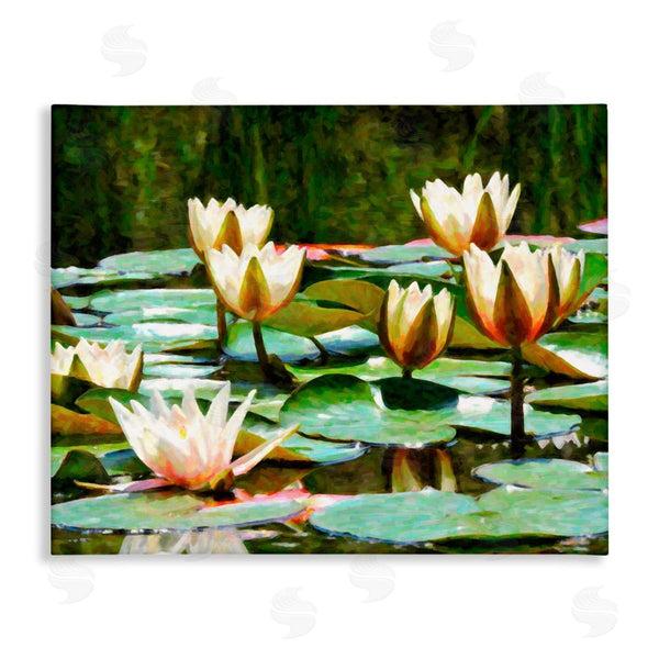 stupell industries Graffi*tee Studios | Pond Lilies Blooming Wall Art
