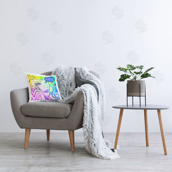 Stupell Industries Graffi*tee Studios | Pop Comic Style Glam Printed Throw Pillow