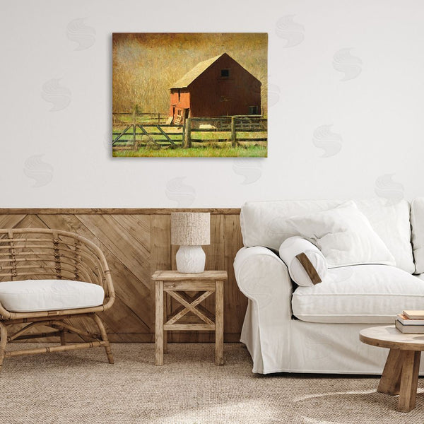 Stupell Industries Graffi*tee Studios | Red Barn Distressed Pattern Wall Art