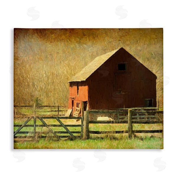 stupell industries Graffi*tee Studios | Red Barn Distressed Pattern Wall Art
