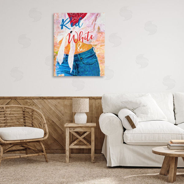 Stupell Industries Graffi*tee Studios | Red White & Blue Patriotic American Celebration Wall Art