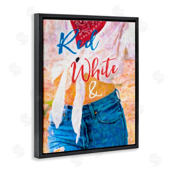 Stupell Industries Graffi*tee Studios | Red White & Blue Patriotic American Celebration Wall Art