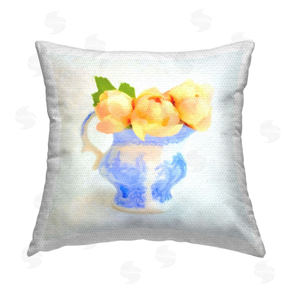 Stupell Industries Graffi*tee Studios | Rose Buds Ornate Vase Printed Throw Pillow