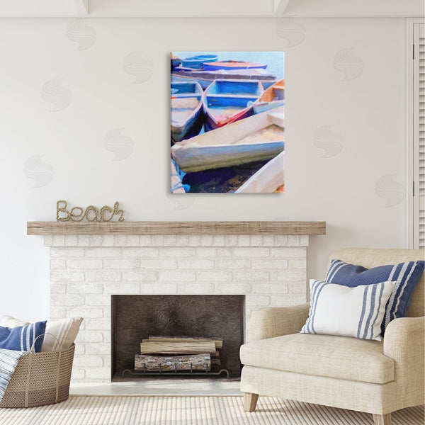 Stupell Industries Graffi*tee Studios | Rowboats At Dock Painting Wall Art