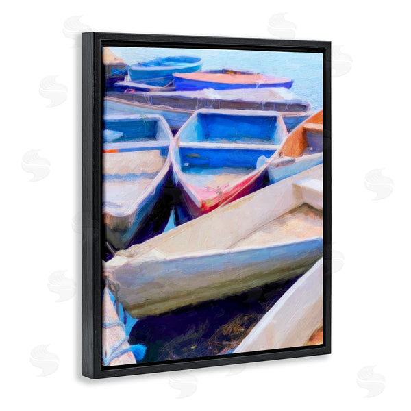Stupell Industries Graffi*tee Studios | Rowboats At Dock Painting Wall Art