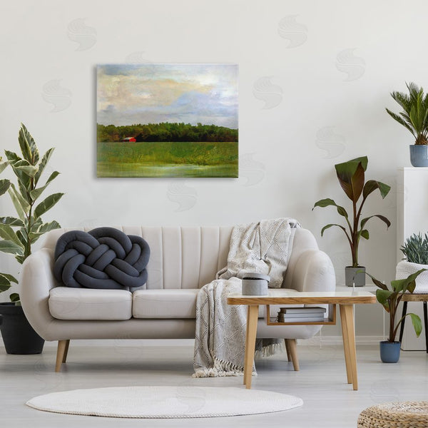 Stupell Industries Graffi*tee Studios | Rural Field Red Cabin Landscape Wall Art