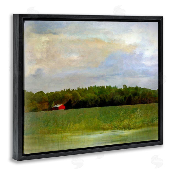 Stupell Industries Graffi*tee Studios | Rural Field Red Cabin Landscape Wall Art