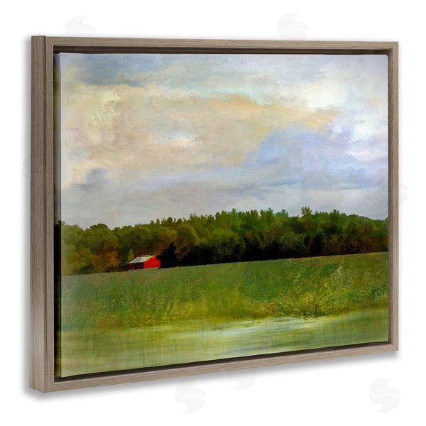 Stupell Industries Graffi*tee Studios | Rural Field Red Cabin Landscape Wall Art