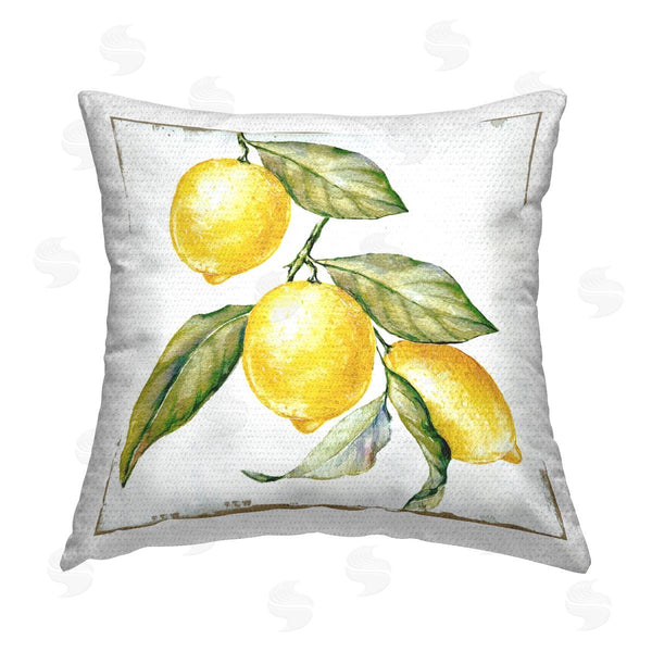 Stupell Industries Graffi*tee Studios | Rustic Lemon Plant Printed Throw Pillow