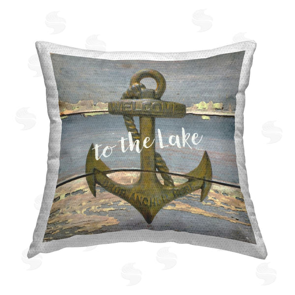 Stupell Industries Graffi*tee Studios | Rustic To The Lake Printed Throw Pillow