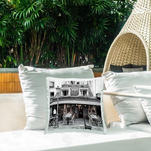Stupell Industries Graffi*tee Studios | Sidewalk Café Bistro Printed Throw Pillow