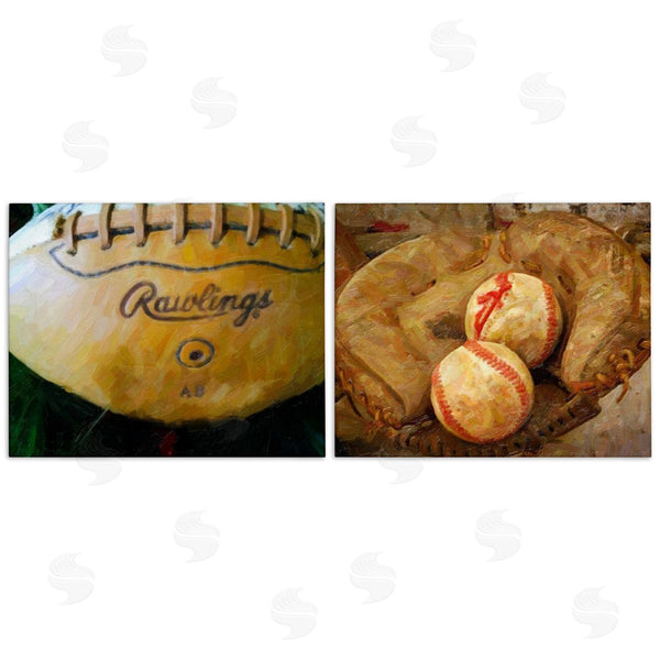 stupell industries Graffi*tee Studios | Sports Balls & Mitt