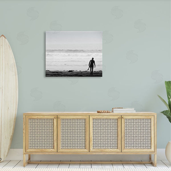 Stupell Industries Graffi*tee Studios | Surfer Silhouette Beach Stroll Distant Ocean Waves Wall Art