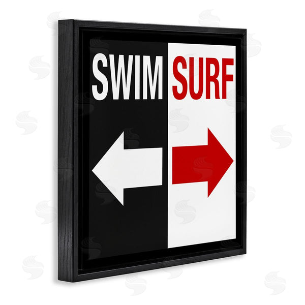 Stupell Industries Graffi*tee Studios | Swim Surf Arrows Sign Ocean Coastal Words Wall Art