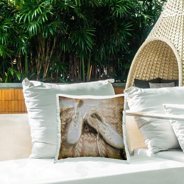 Stupell Industries Graffi*tee Studios | Vintage Classic High Tops Printed Throw Pillow