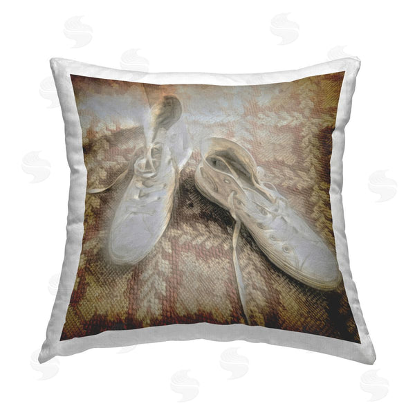 stupell industries Graffi*tee Studios | Vintage Classic High Tops Printed Throw Pillow