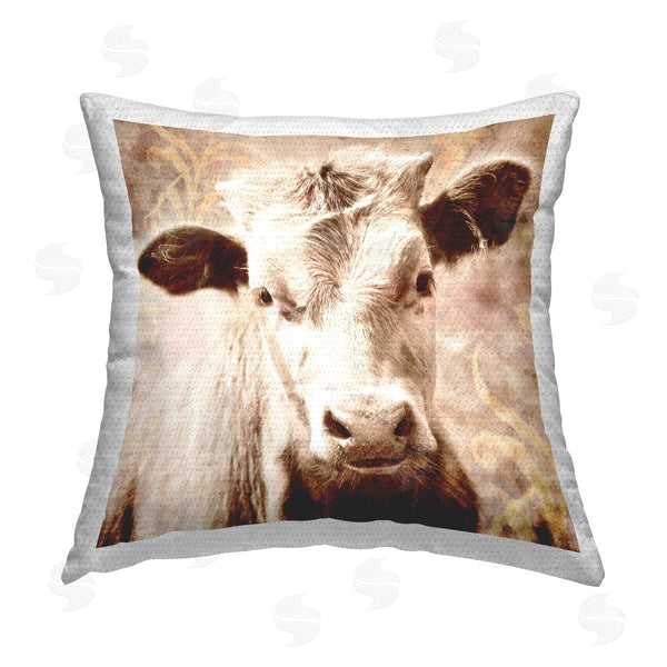 Stupell Industries Graffi*tee Studios | Vintage Country Calf Printed Throw Pillow