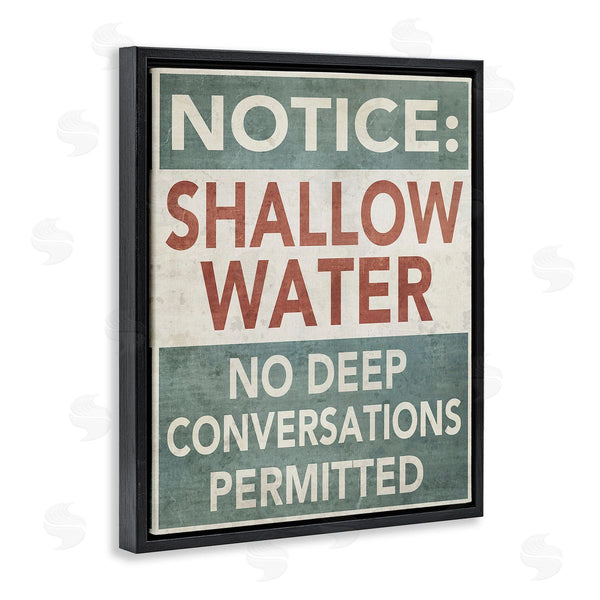 Stupell Industries Graffi*tee Studios | Vintage Shallow Water Phrase Wall Art
