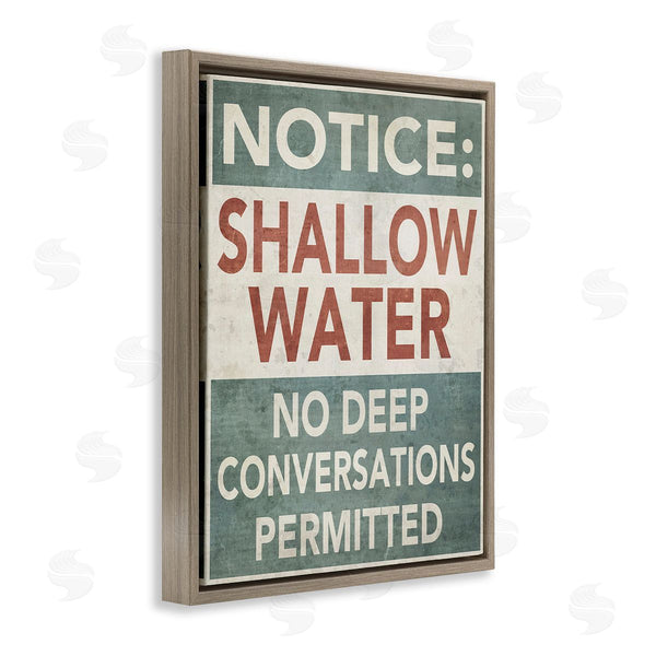 Stupell Industries Graffi*tee Studios | Vintage Shallow Water Phrase Wall Art