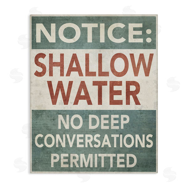 stupell industries Graffi*tee Studios | Vintage Shallow Water Phrase Wall Art