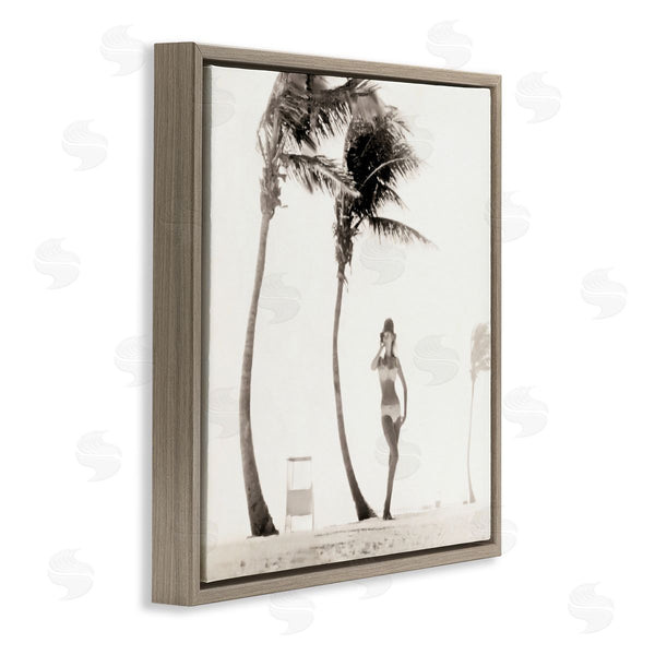 Stupell Industries Graffi*tee Studios | White Bikini Windblown Beach Wall Art