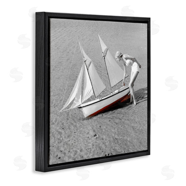 Stupell Industries Graffi*tee Studios | Woman With Sailboat Wall Art