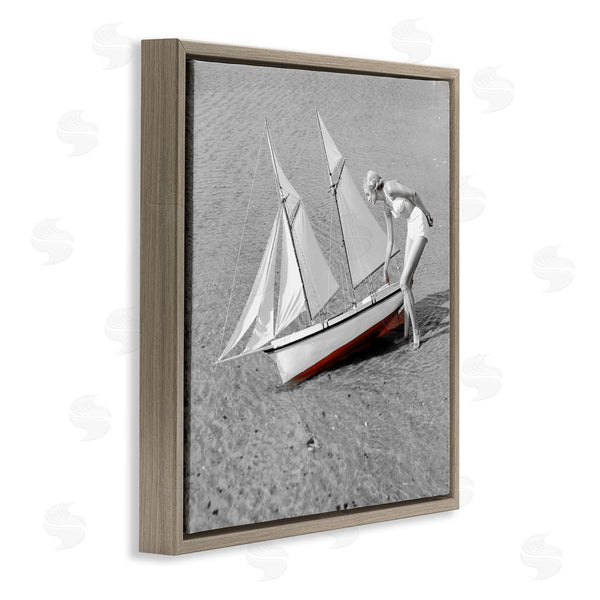 Stupell Industries Graffi*tee Studios | Woman With Sailboat Wall Art